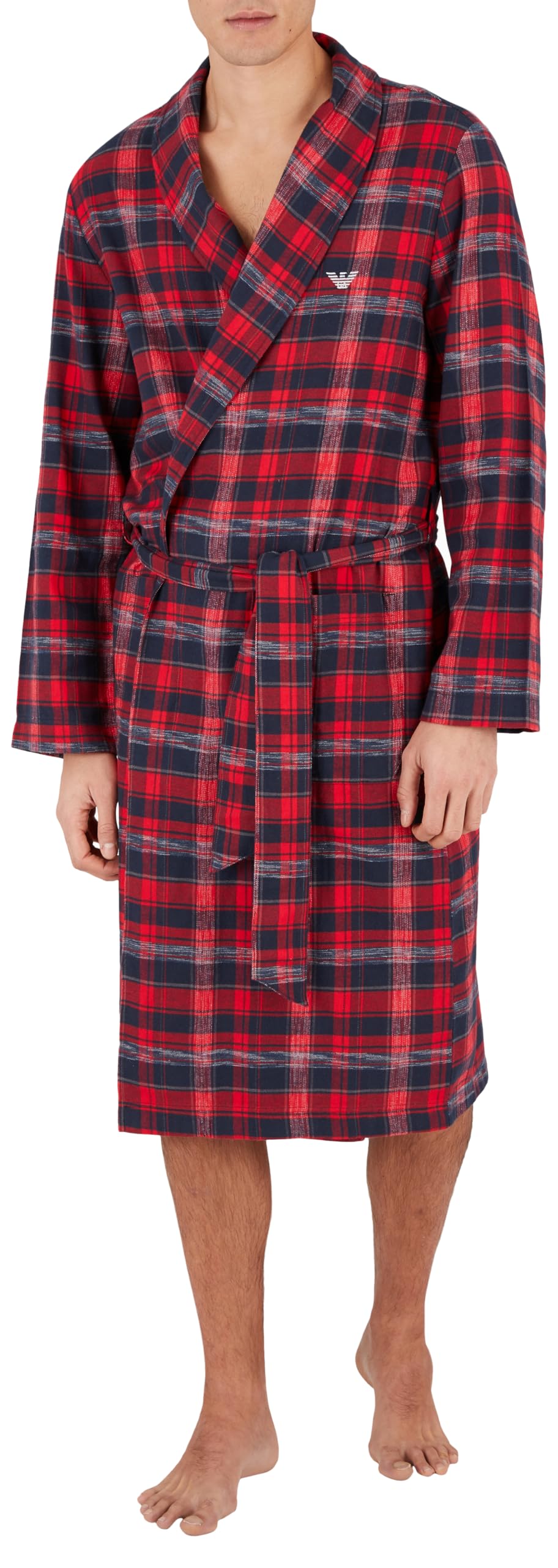 Emporio Armani Herren Tartan Flannel Dressing Gown Nachthemd (1er Pack)
