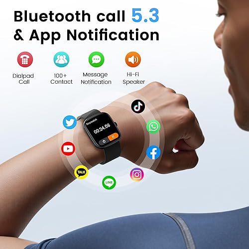 Miniatura 2 de Reloj inteligente (respuestahacer llamadas), relojes inteligentes de 1.96 pulgadas para hombres y mujeres con seguimiento de frecuencia