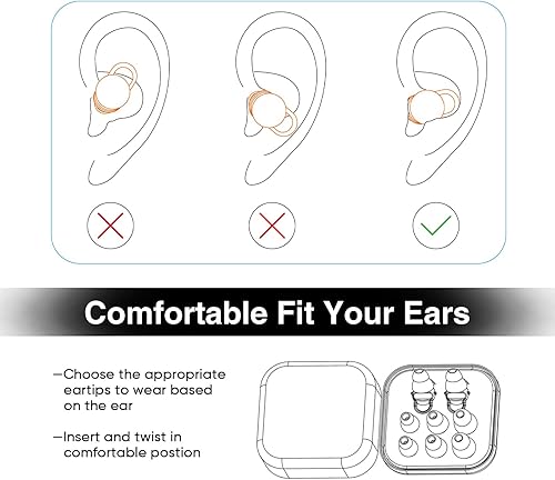 Miniatura 3 de Tapones para los oídos para dormir con 8 almohadillas para los oídos en XSSML, tapones para los oídos con cancelación de ruido, protección auditiva