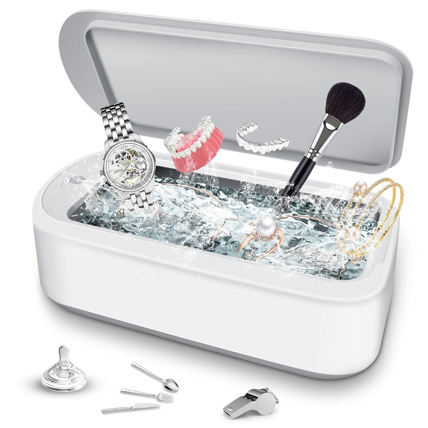 HEWFLUE Ultrasonic Cleaner, UltraLarge Capacity 45KHz