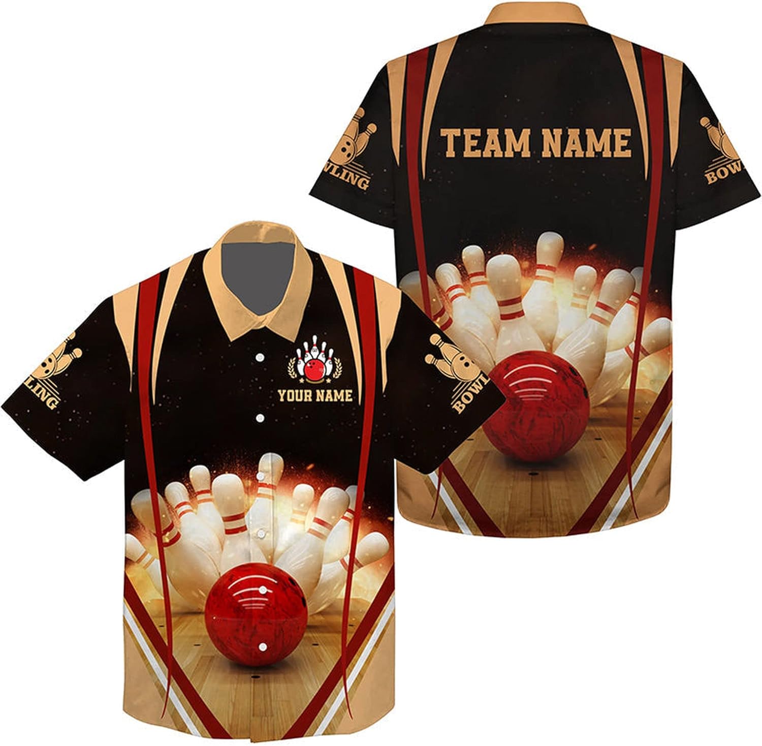 Personalized Bowling Shirts, Bowling Jerseys for Men, Hawaiian Shirt for Men, Personalized Hawaiian Bowlers