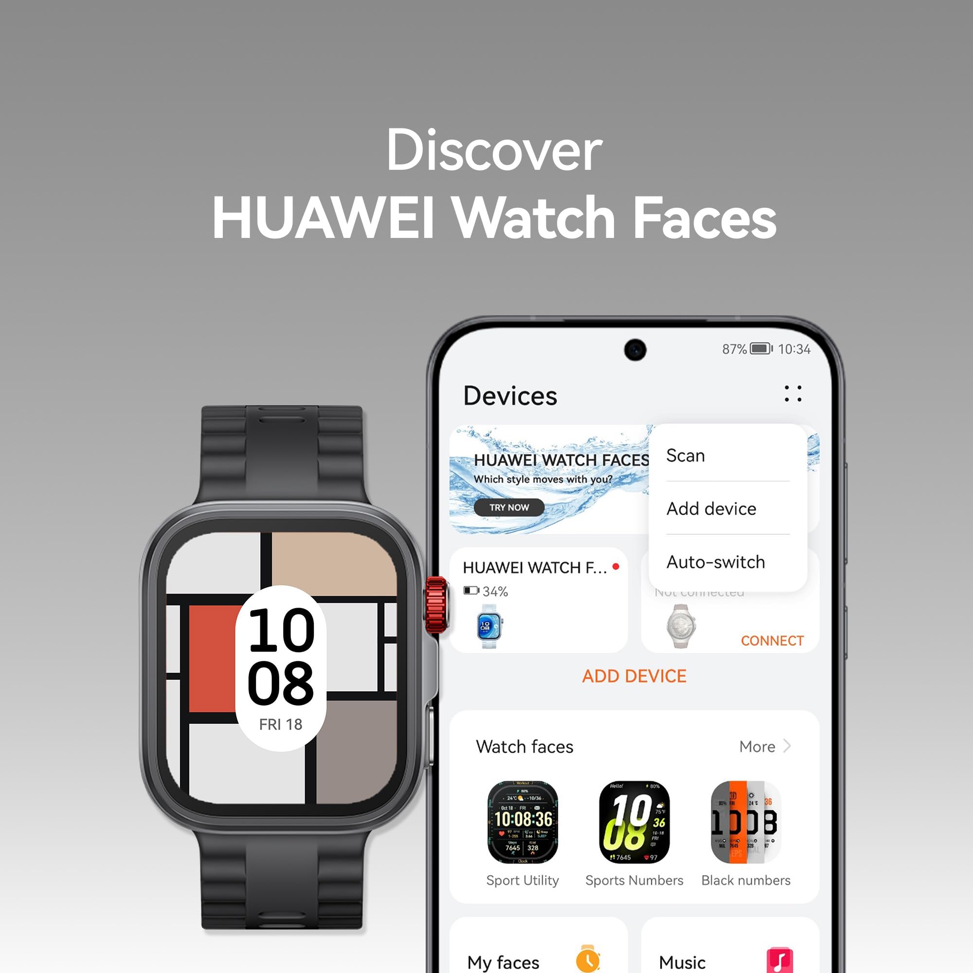 HUAWEI Watch Fit 4 Pro Smart Watch, schermo zaffiro AMOLED da 1,8", corpo in titanio, monitor ECG e SpO2, oltre 100 modalità di allenamento, GPS, impermeabile, compatibile con iOS Android, nero