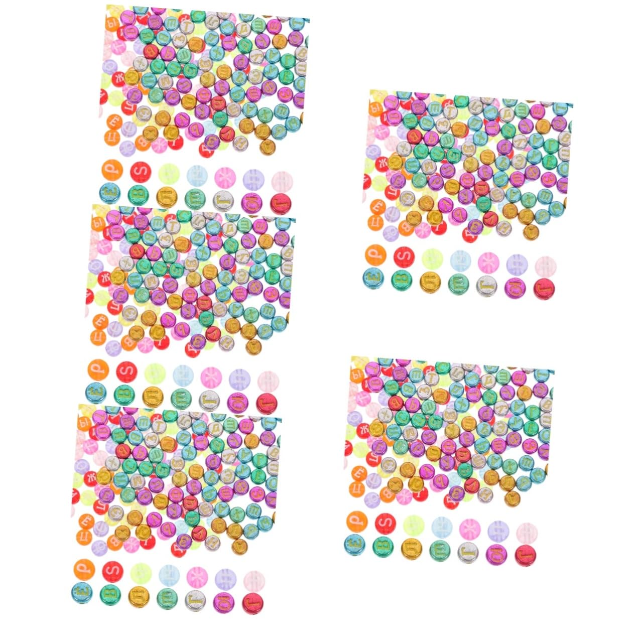 NUOBESTY 1200stücke Russische Buchstabenperlen Bunte Acrylperlen Für Diy-armbänder Und Schmuckherstellung Lochdurchmesser Für Kreative Bastelprojekte Und