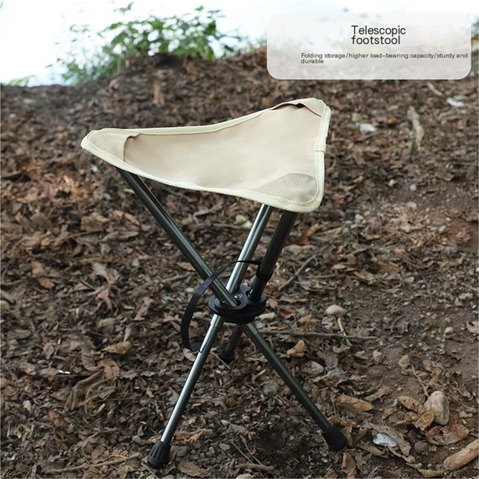 Outdoor Teles Tripod Stool Camping Fishing