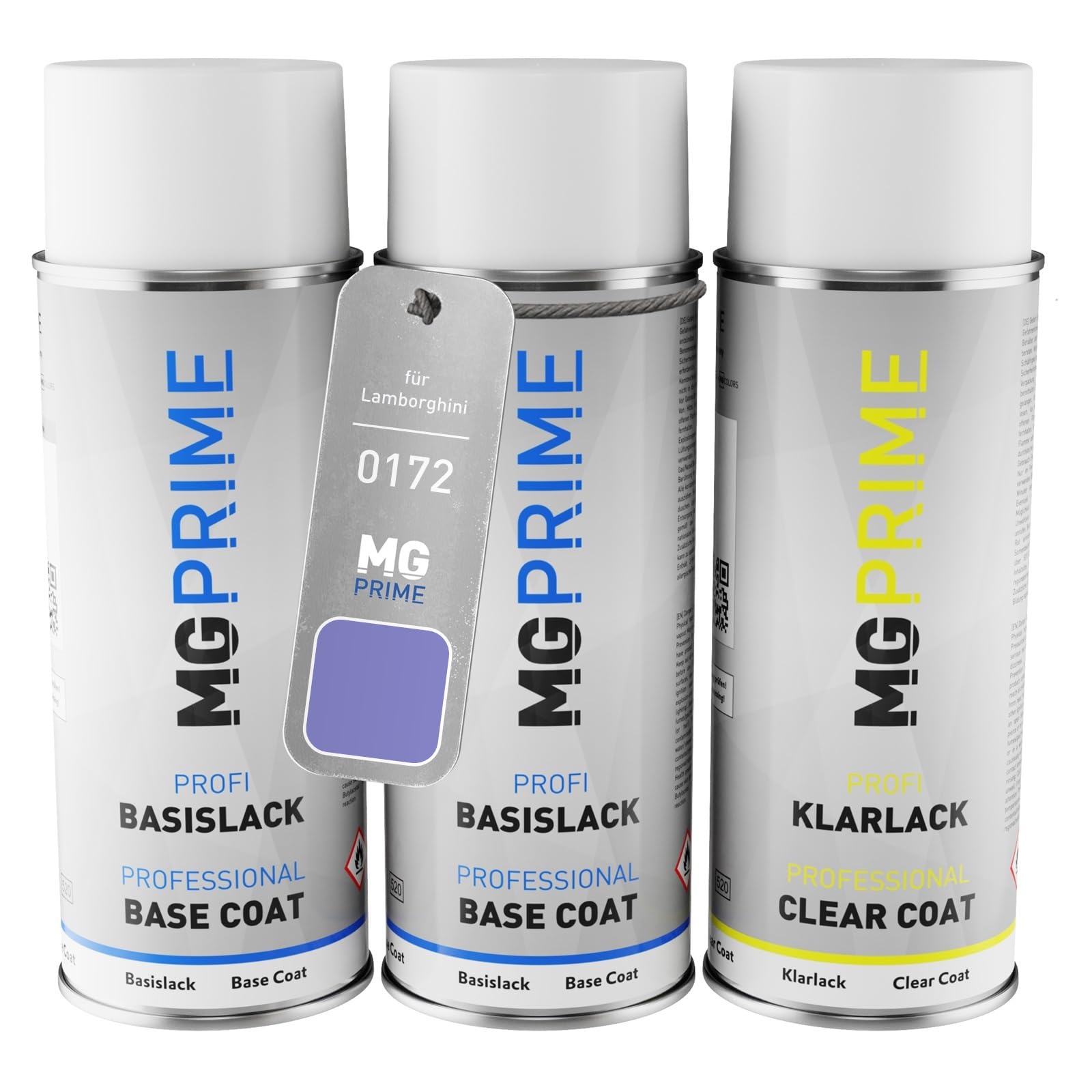 MG PRIME Lakier samochodowy Spray Can Set dla Lamborghini 0172 Viola Parsifae Pearl/Viola Pasifae Pearl Base Coat Clear Lacquer Spray Can 400ml