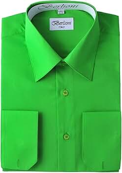 green emerald velvet dress Emerald Green Solid Satin Men's Long Sleeve Dress Shirt, L main image 1