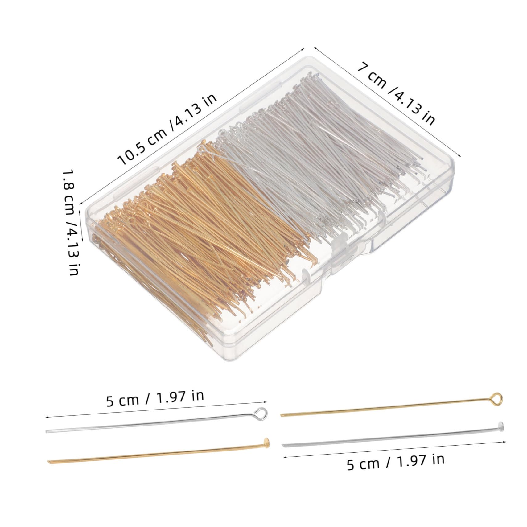 ULDIGI DIY Jewelry Accessories Kit 800pcs Flat Head Eye Pins Jewelry Making Supplies for Earrings Charms Necklaces