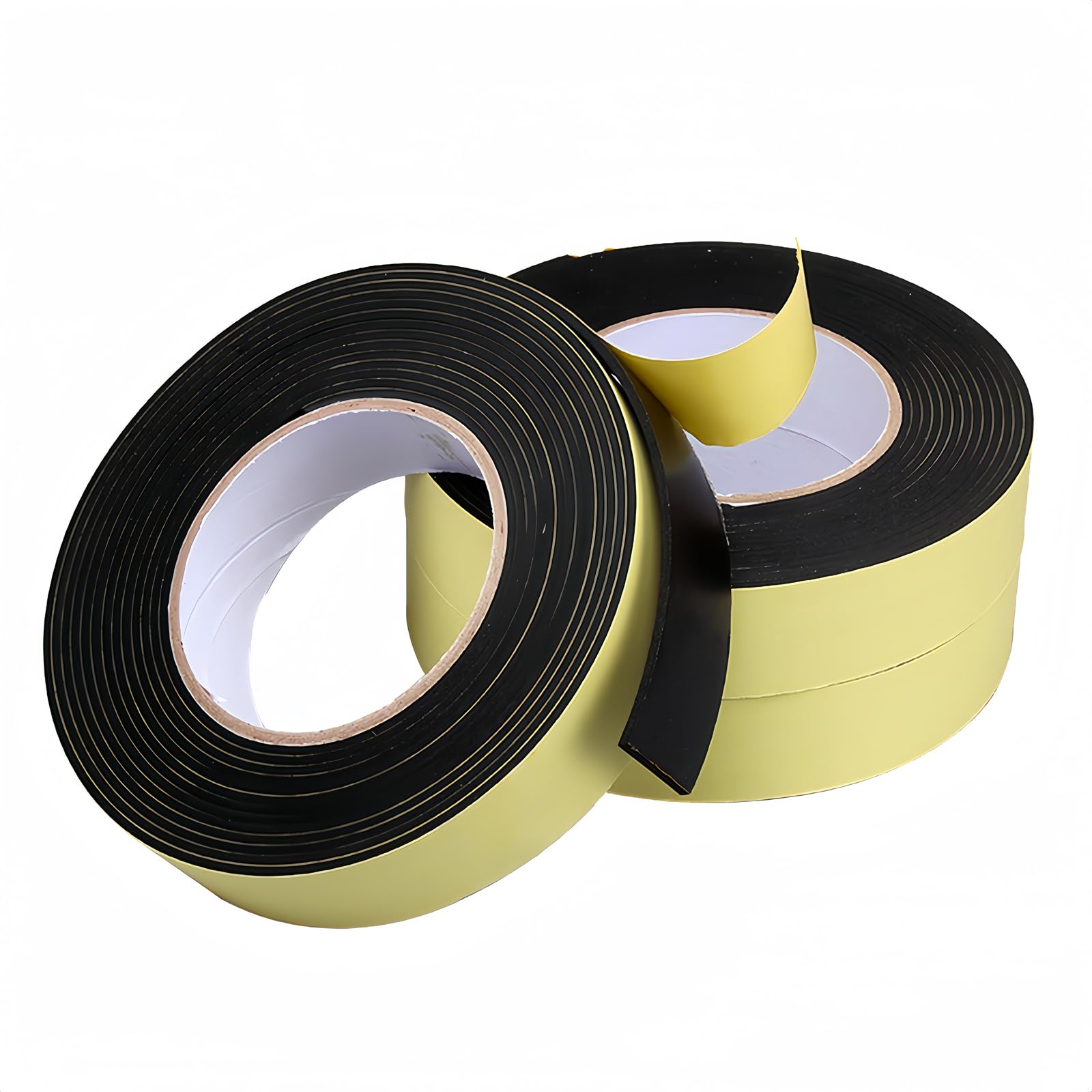 Unifizz 15mm x 1mm x 10m Foam Tape Sponge Single Sided Tape Adhesive Foam Tape Weather Strip Sticker Foam Glue Strip Sealing,1PC