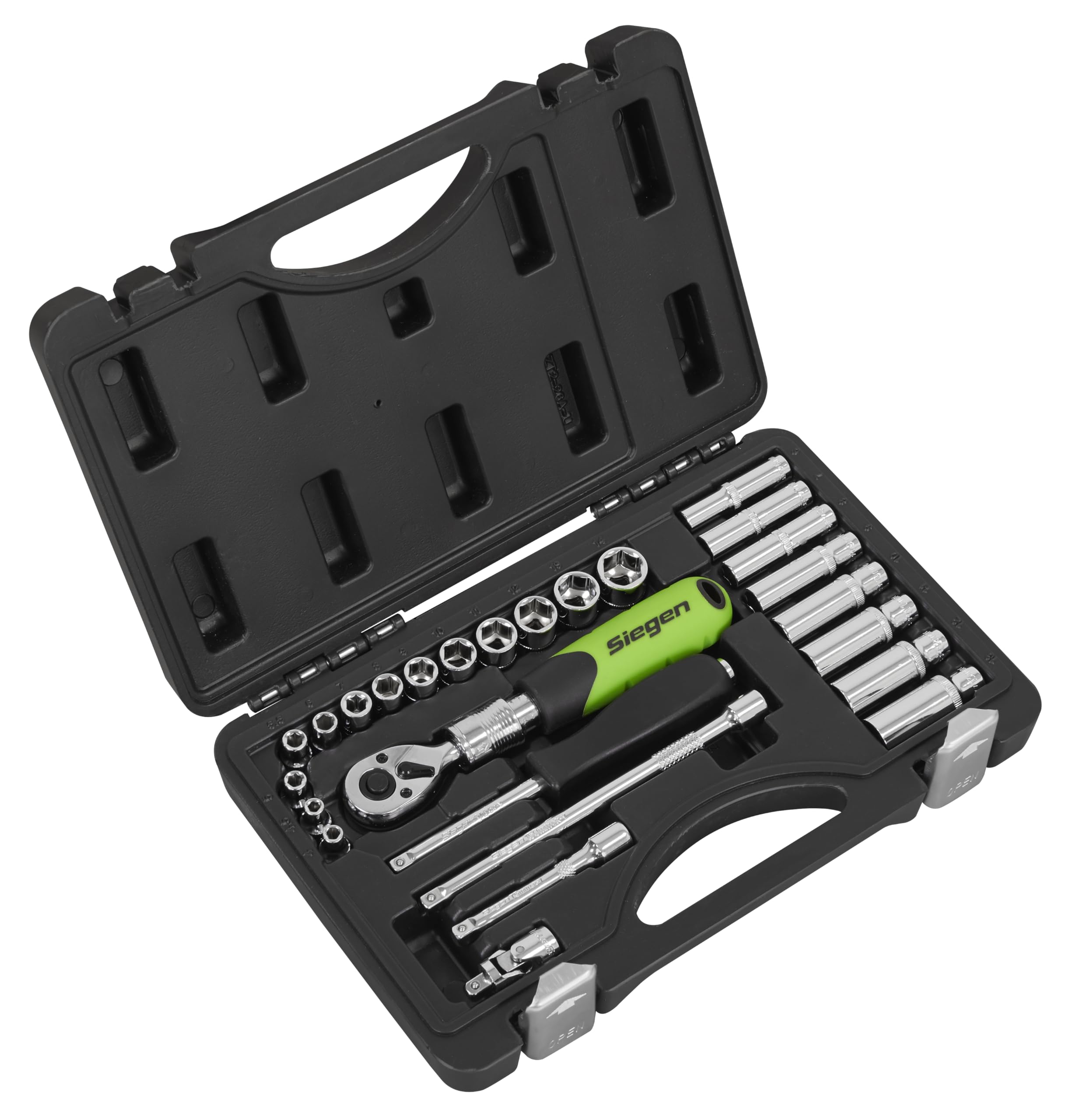 Sealey Siegen 26pc 1/4" Sq Drive Extendable Ratchet Socket Set - S01286