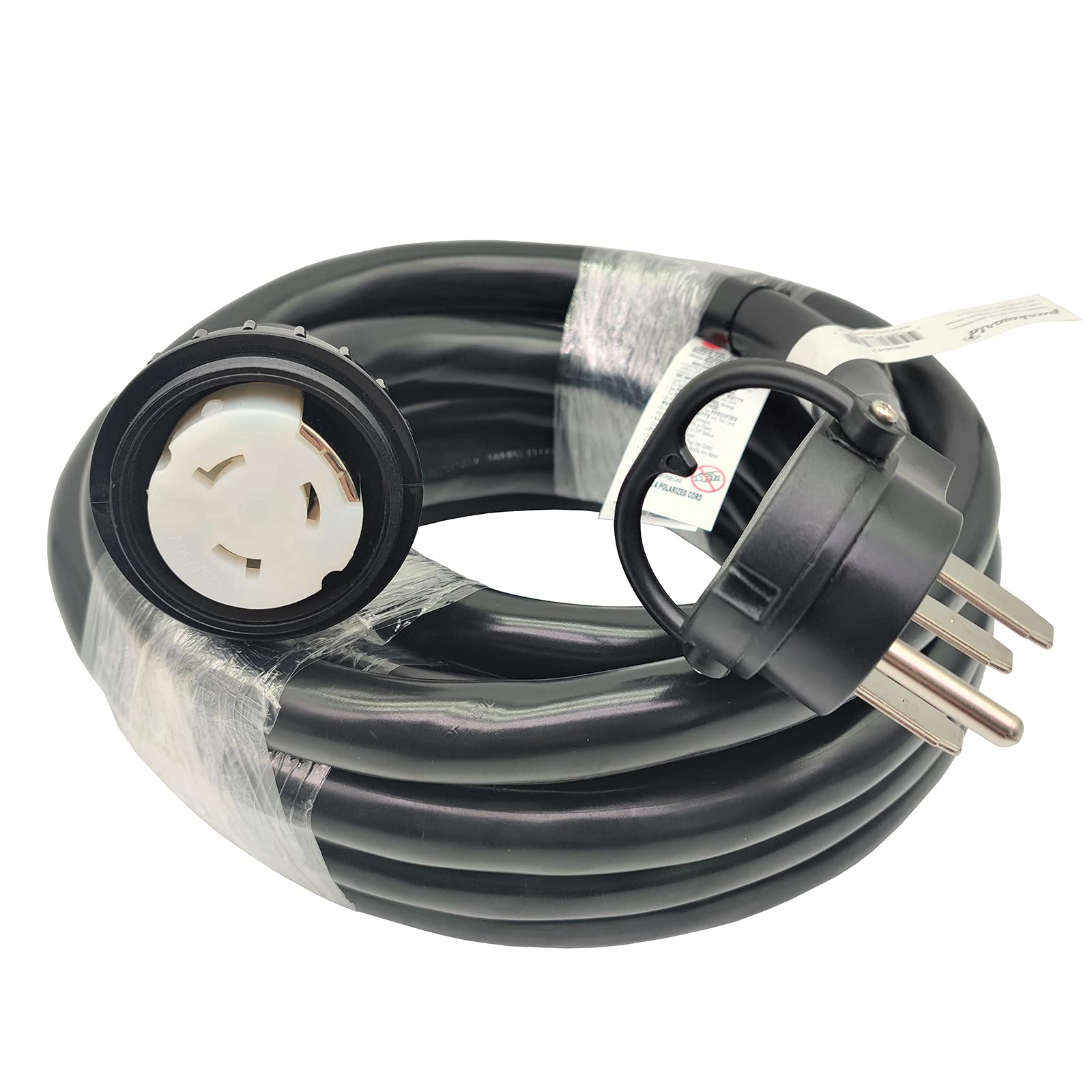 Parkworld RV 50A Shore Power Extension Cord Adapter, 50amp Camper Plug 14-50P to SS2-50R Marine Twist Lock Receptacle (30FT)