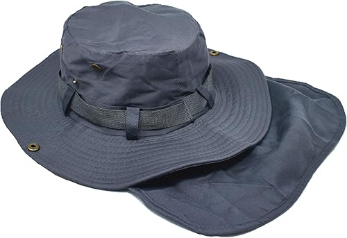Miniatura 4 de Glory Max Sombrero de cubo Boonie con cubierta de solapa para el cuello Sun Safari ala ancha Pesca Jardín Senderismo Cap