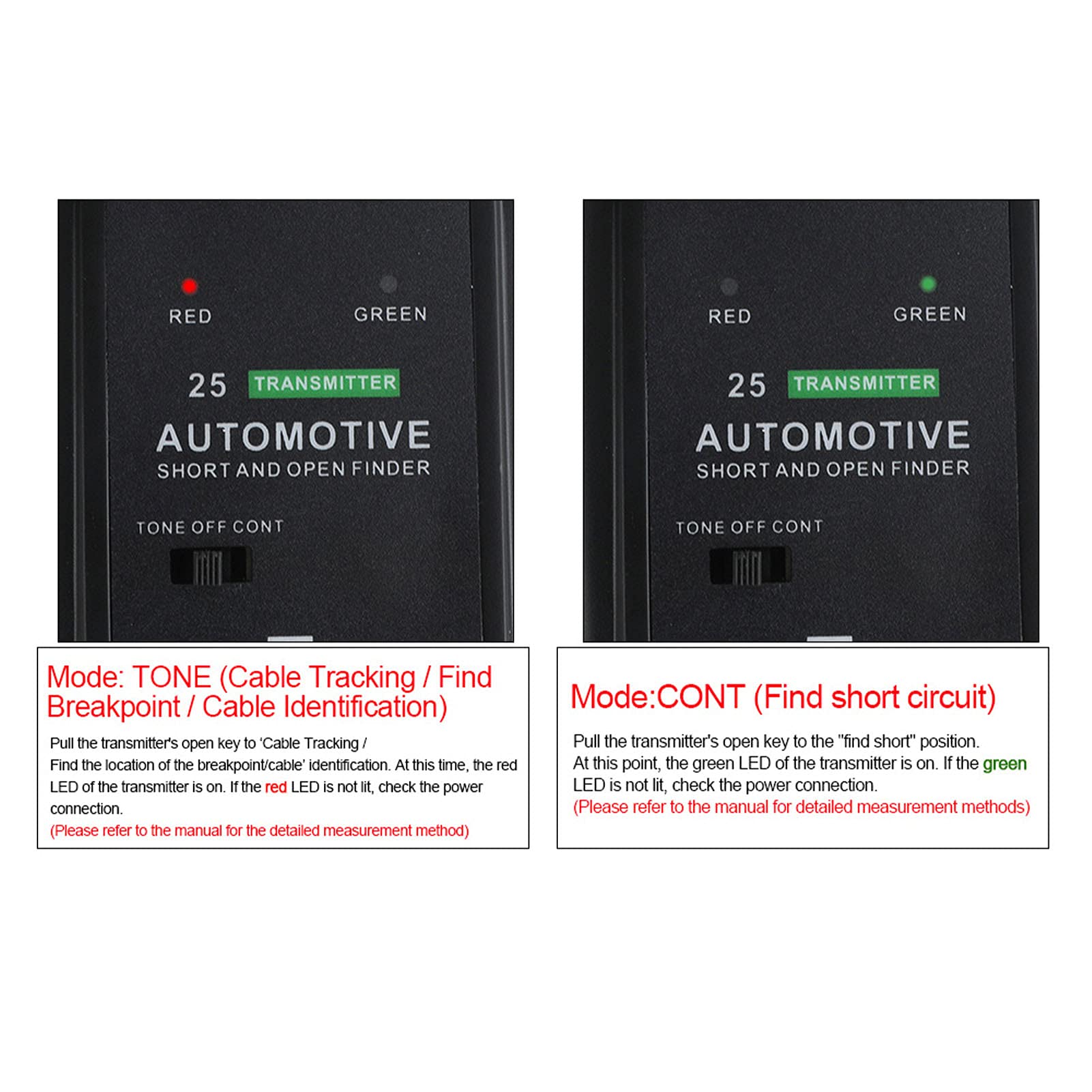 Strumento per Tester di Riparazione a Corto Raggio DY25 Rilevatore di Cavi per Cavi per Rilevatori di Cortocircuiti Automobilistici per Riparazioni Diagnostiche di Veicoli per Auto