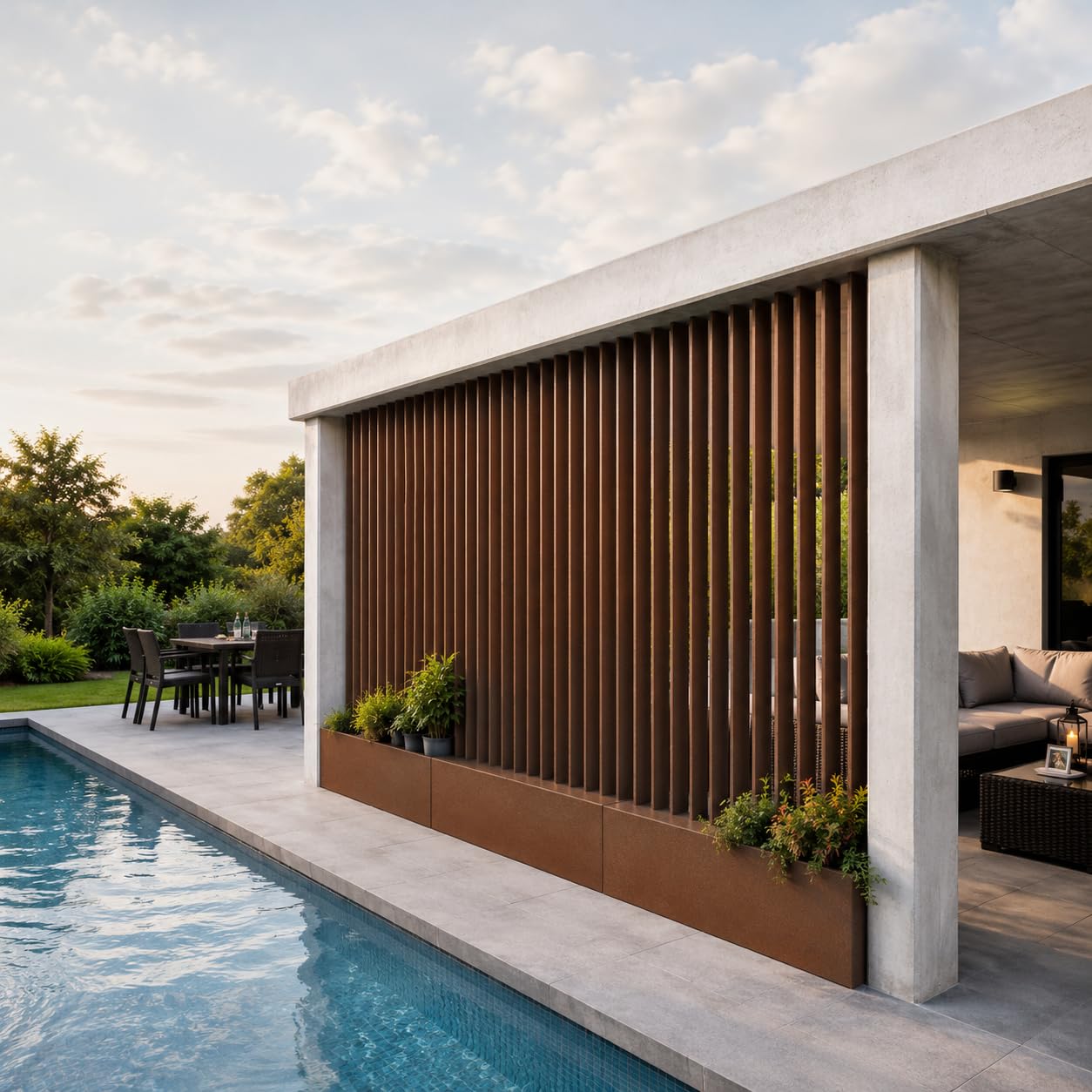 Mécanisme Lames Orientables 27 mm 100% ALU pour Pergola Bioclimatique SUNDIY MARRON CORTEN