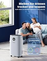 JHS 12L/nap Elektromos Párátlanító LED Kijelzővel, 3 Üzemmóddal, 2,5L Tartállyal - Penész és Nedvesség Ellen, 108m³ Helyiségekhez, Pincékhez 7
