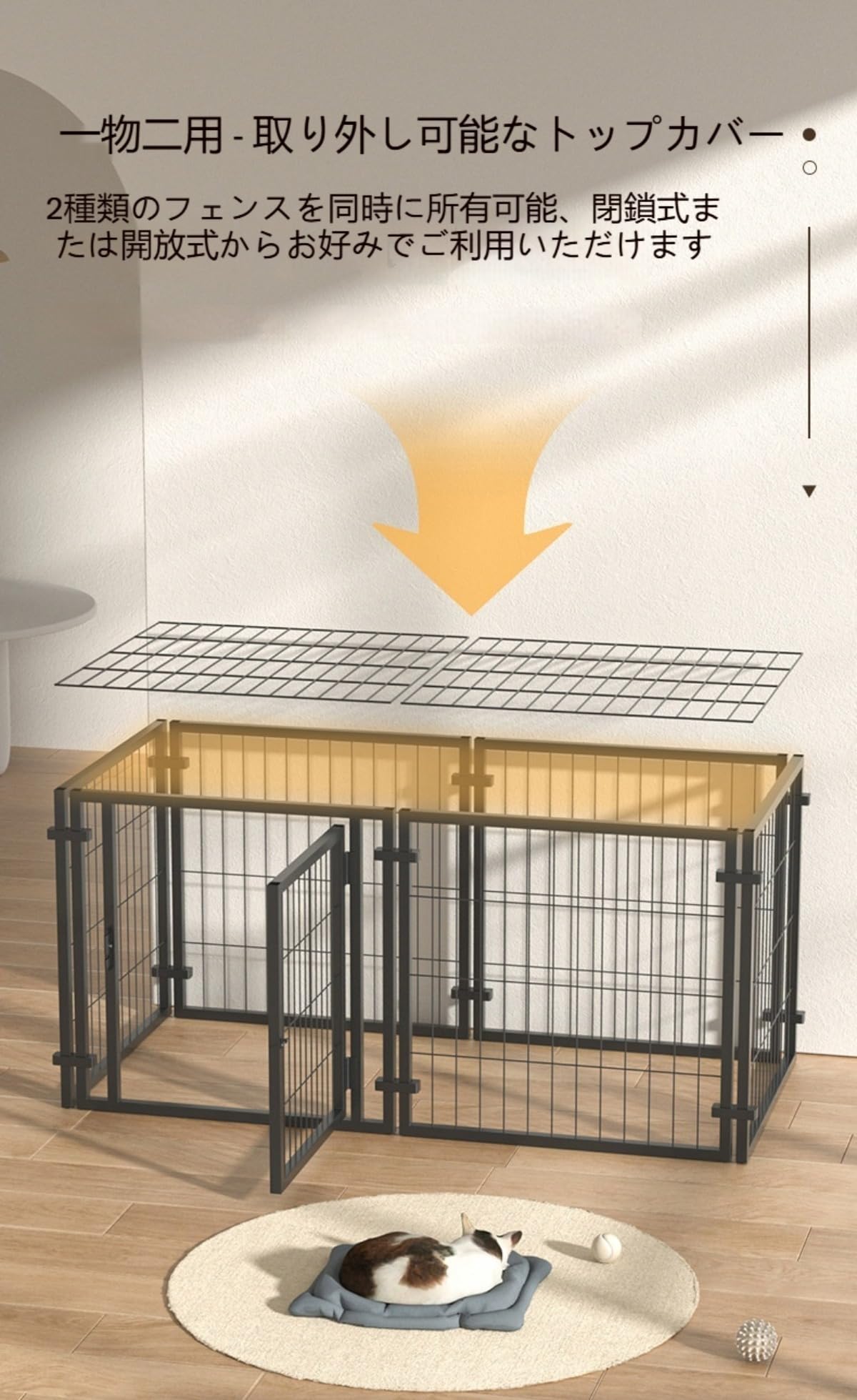 Amazon.co.jp: 【Yecox】ペットサークル 犬用ケージ ペットフェンス