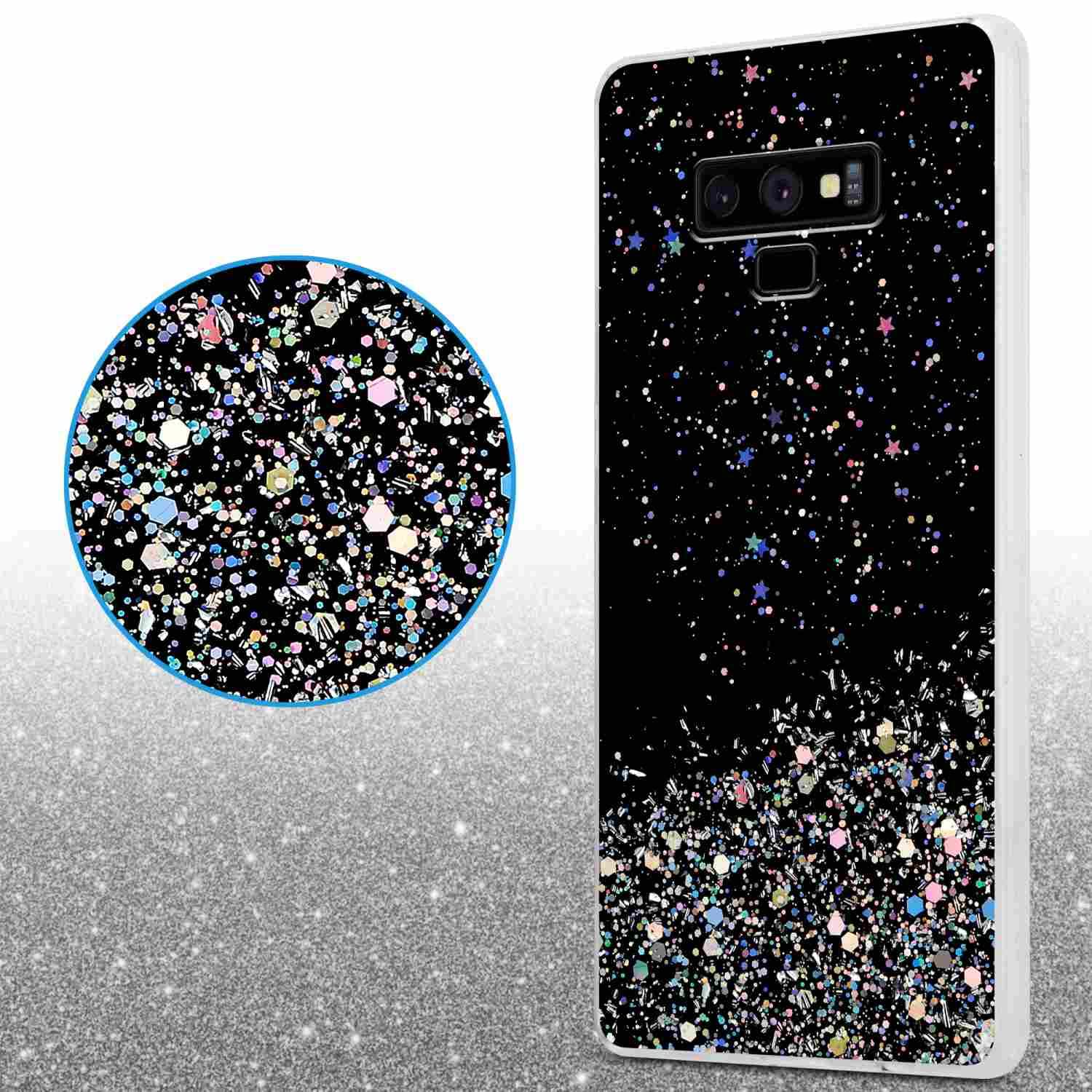 Cadorabo Custodia Per Xiaomi Redmi Note 9 – Cover In TPU Con Glitter, Nero, Protettiva Antiurto - 2