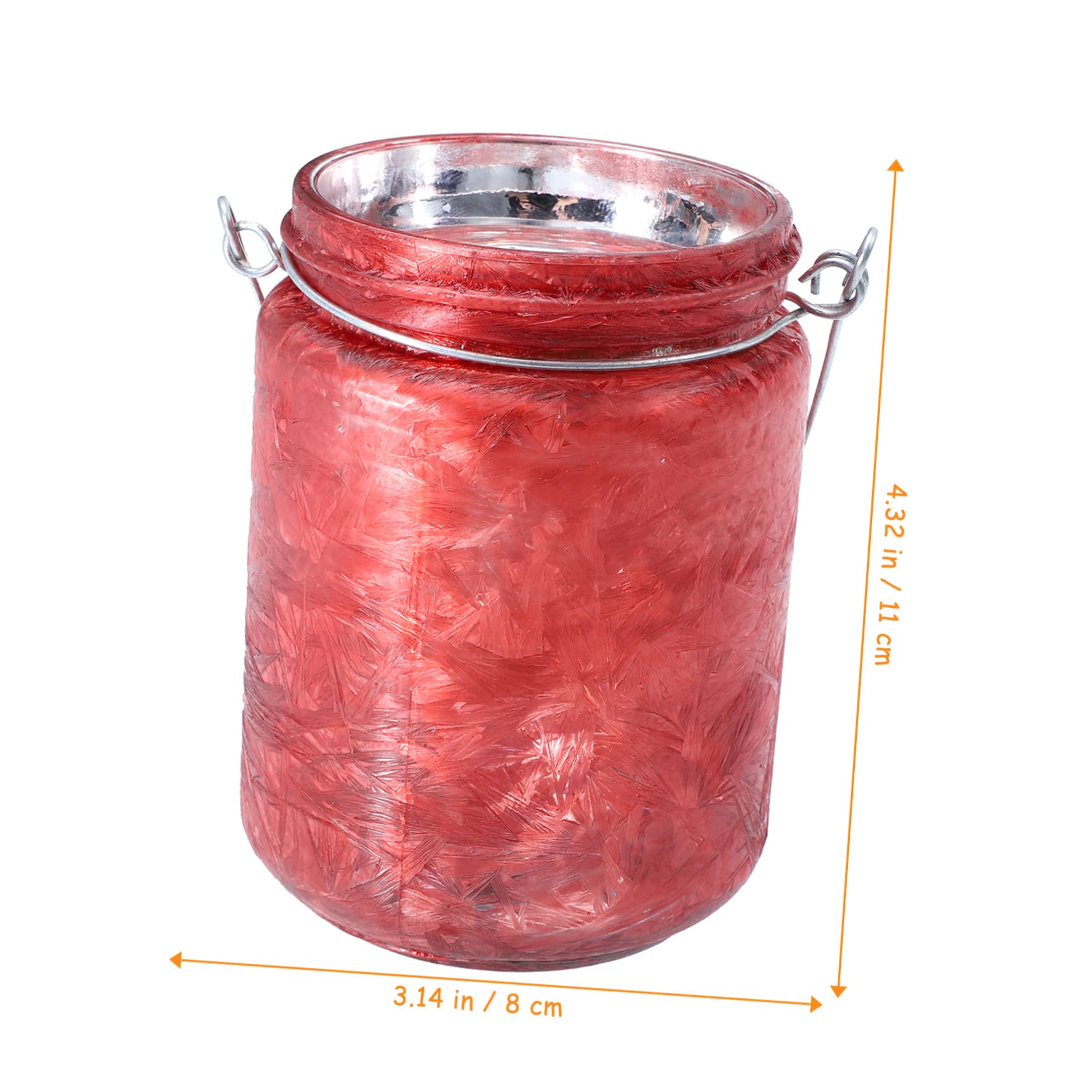 ERINGOGO Festival Candle Cup Glass Candle Container Mini Christmas Candleholder for Decor