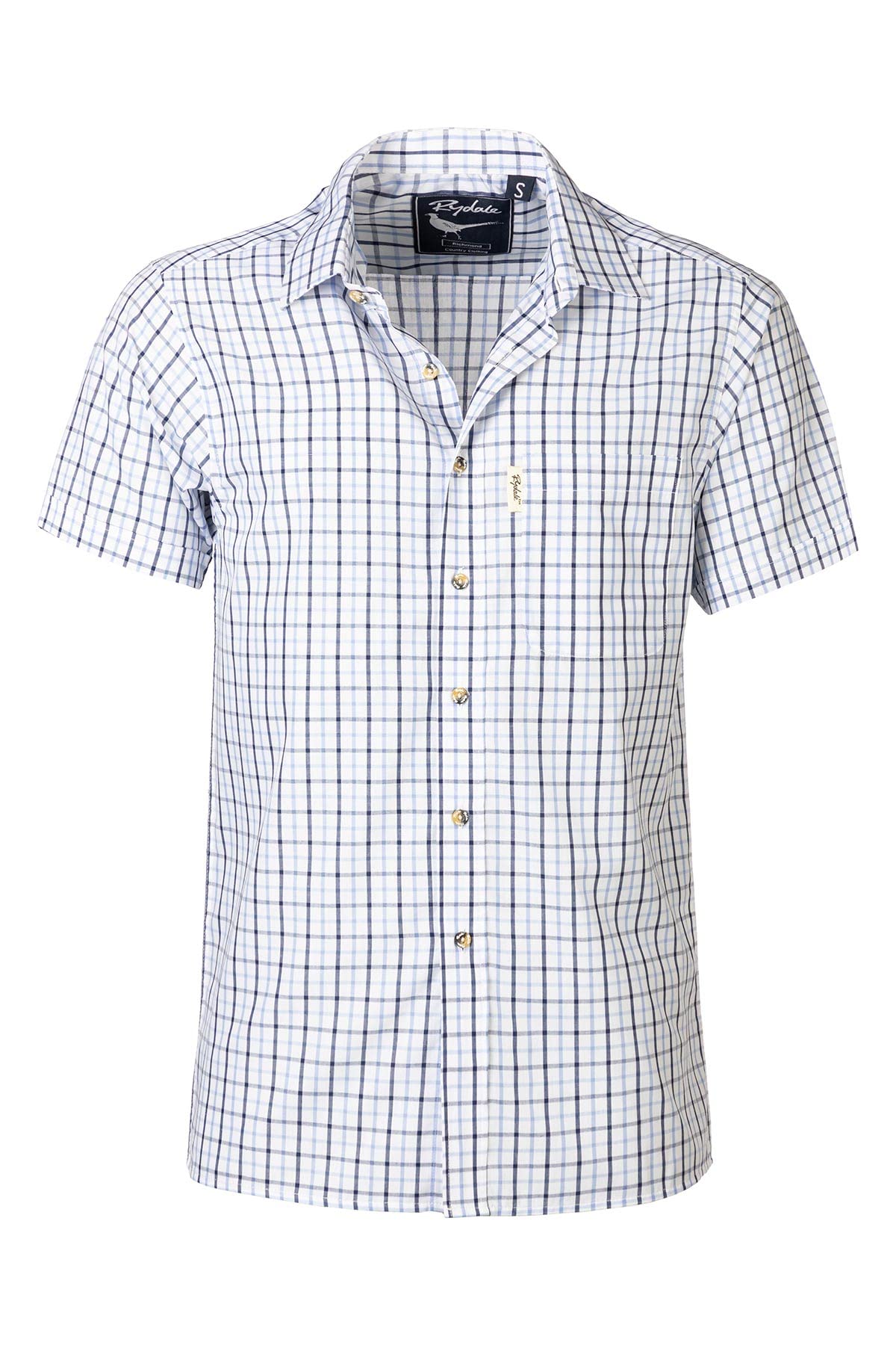 Mens Short Sleeved Check Shirts Country Check Shirt for Men Cotton Blend Summer Casual Shirt