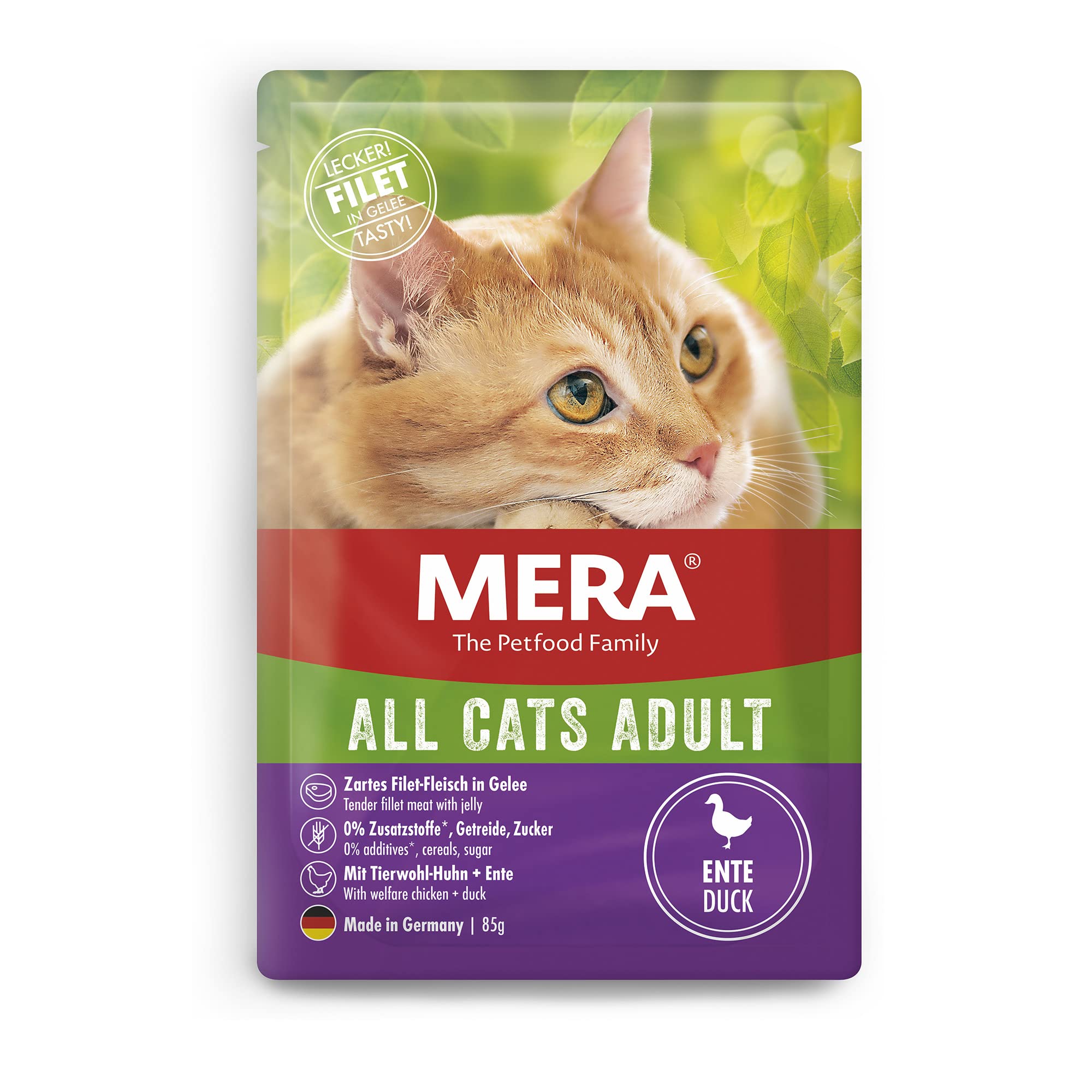 MERA Comida húmeda para Gatos, Pato, 12 x 85 g