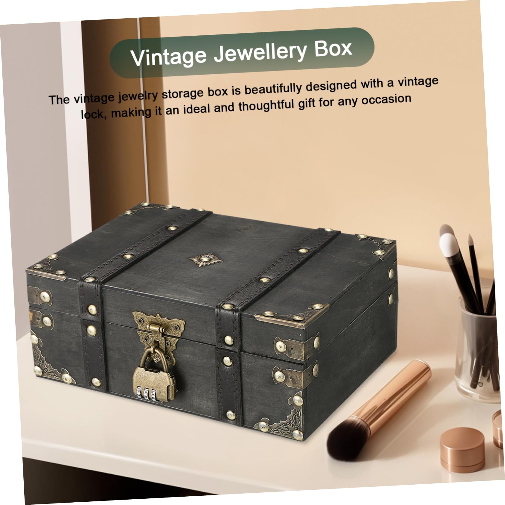 Schmuckkästchen Im Vintage-stil Mit Passwortschloss Aufbewahrungsbox Für Halsketten Ringe Und Armbänder Dekorative Schmuckschatulle Für Damen