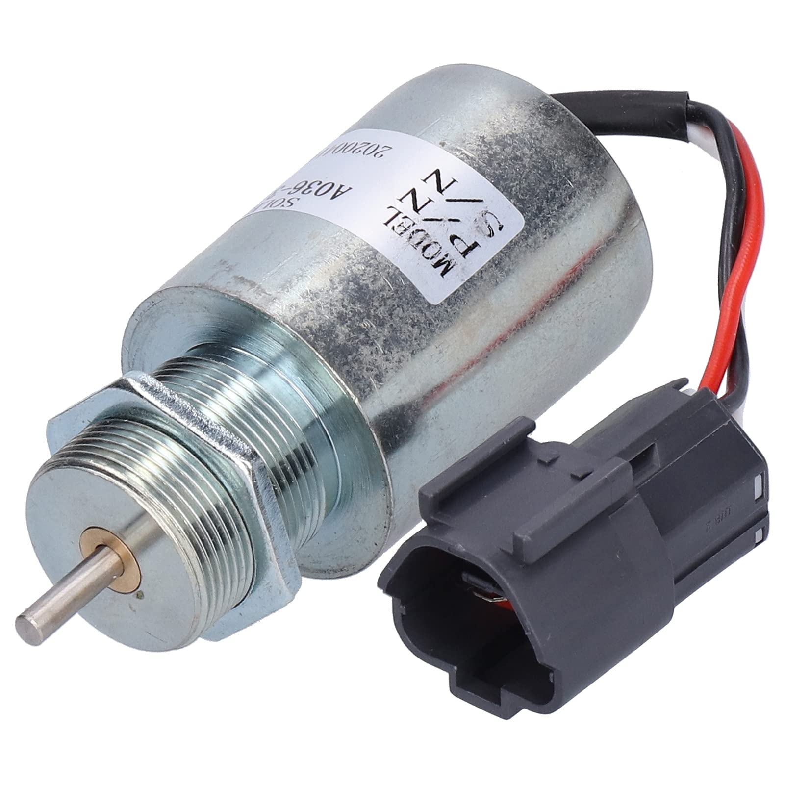 Hilitand 12V Válvula solenoide, accesorios de excavadora de acero con cierre de combustible A036‑3175 aptos para material de acero Mitsubishi (12V)