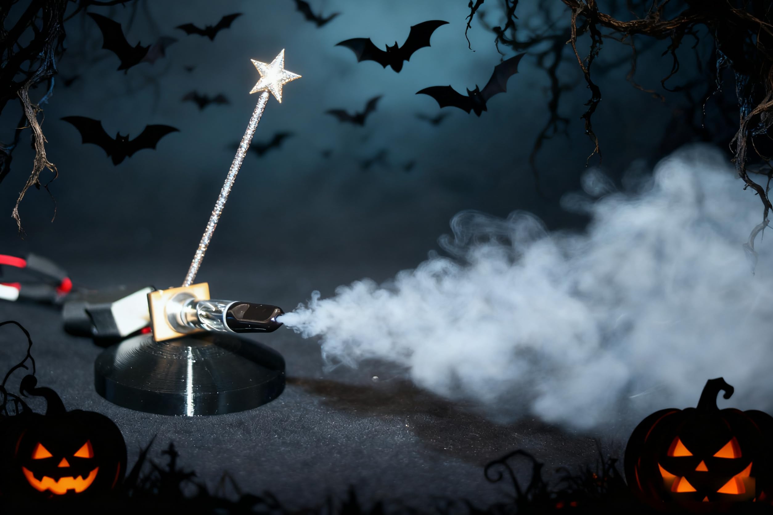 Mini Máquina de Niebla Portátil,Máquina de Humo de Mano con Control Remoto Inalámbrico de 10m para Fotografía Eventos al Aire Libre Fiestas DJ Efectos Escénicos en Interiores,DIY Halloween