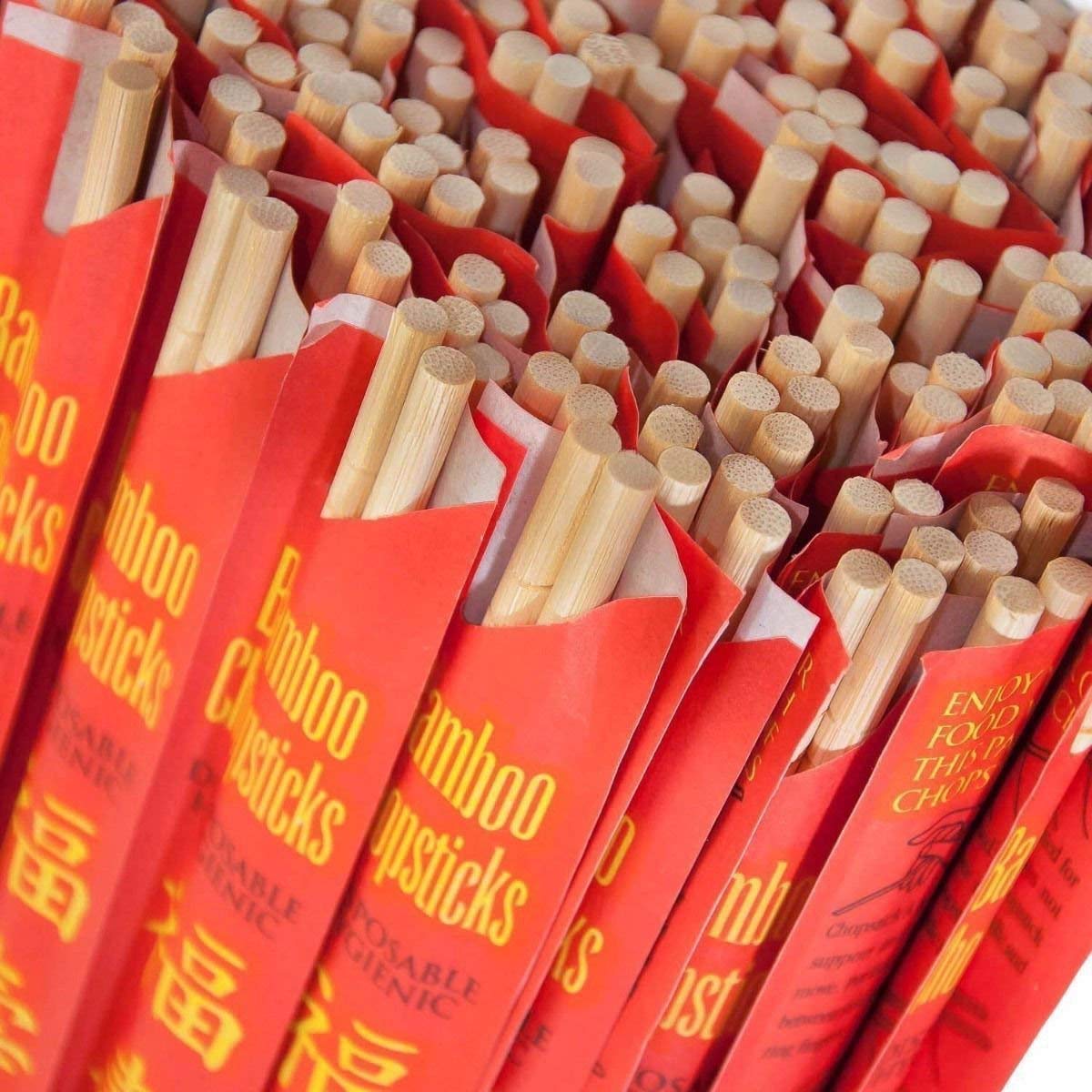 ROYALNA 100 Pairs Palillos UV Treated Premium Disposable Bamboo Chopsticks Sleeved and Separated (Bamboo, 100 pairs) — Amazon image 7