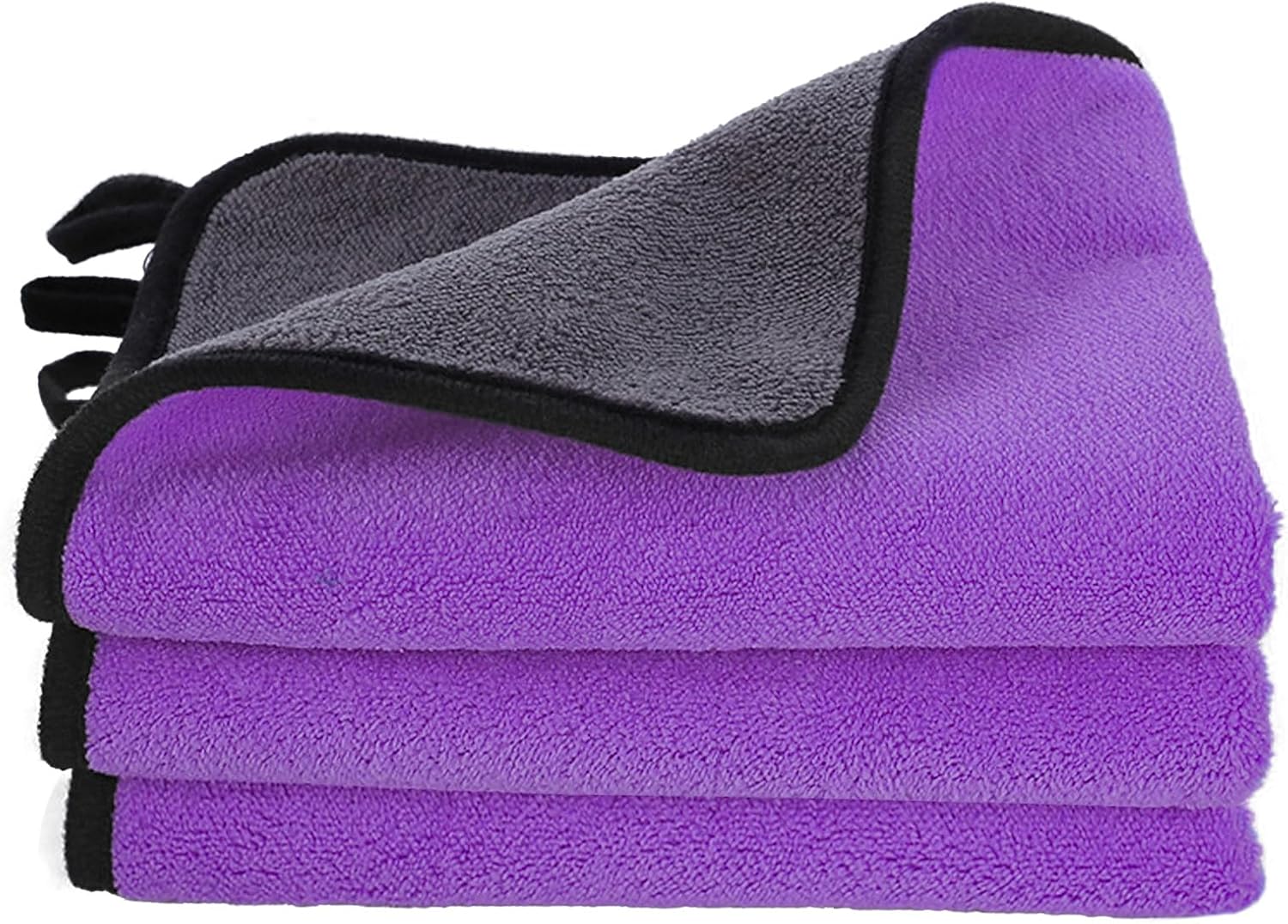 Hovom 3PCS Car Microfiber Towels, 23.62"×11.81" Lint-free Microfiber Towels for Cars Wash Drying, Super Absorbent Auto Cleaning Cloths, Reusable Washing & Detailing Towel, Car Cleaning Supplies (Pink)