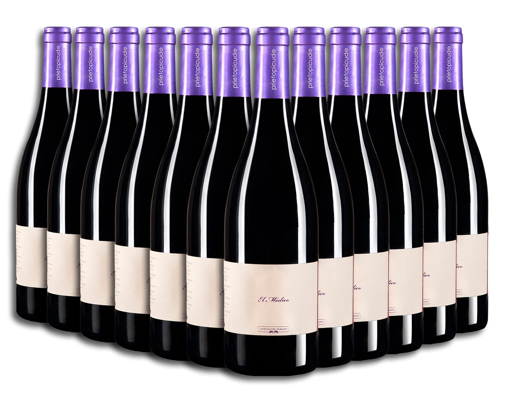 Vino Tinto - Leyenda del Páramo - El Médico - Vino Premiado - Caja de 3 Botellas ó Caja de 6 Botellas. - Envio en caja protectora de alta resistencia para un transporte 100% seguro (Caja de 12)