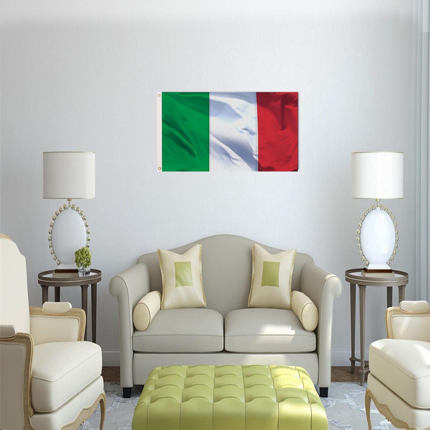 Italian Flag 3x5 Italy Flag Banner Outdoor Heavy Duty 240D Nylon Striped Sewn Italian National Flags Vivid Color with 2 Brass Grommets for Indoor Wall - Image 5