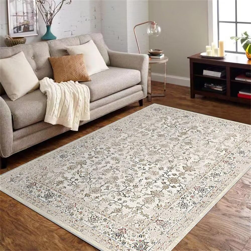 Tapis de salon décoration florale pour créer un coin détente chaleureux