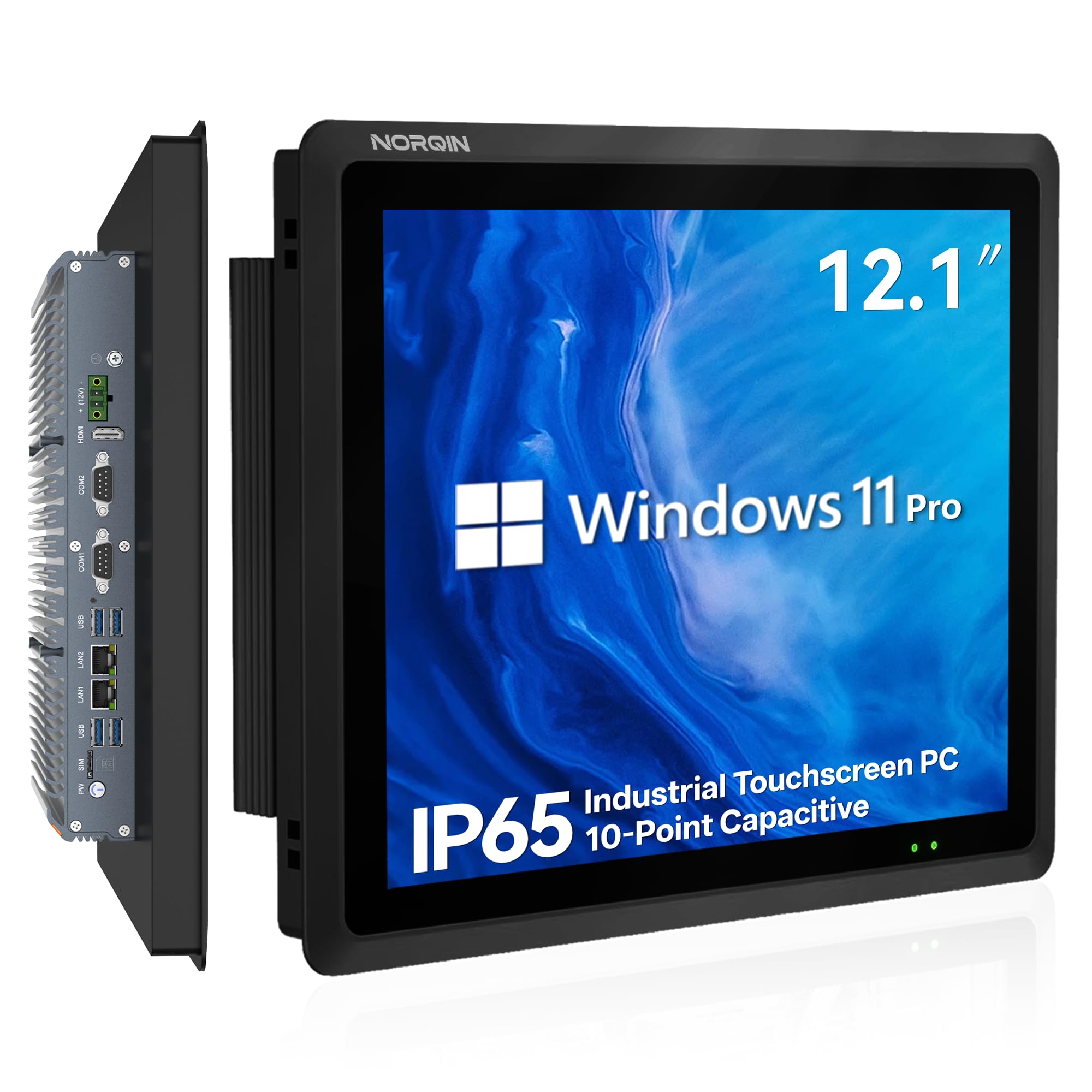12.1" Fanless Industrial Panel PC,IP65 All-in-One Embedded Computer