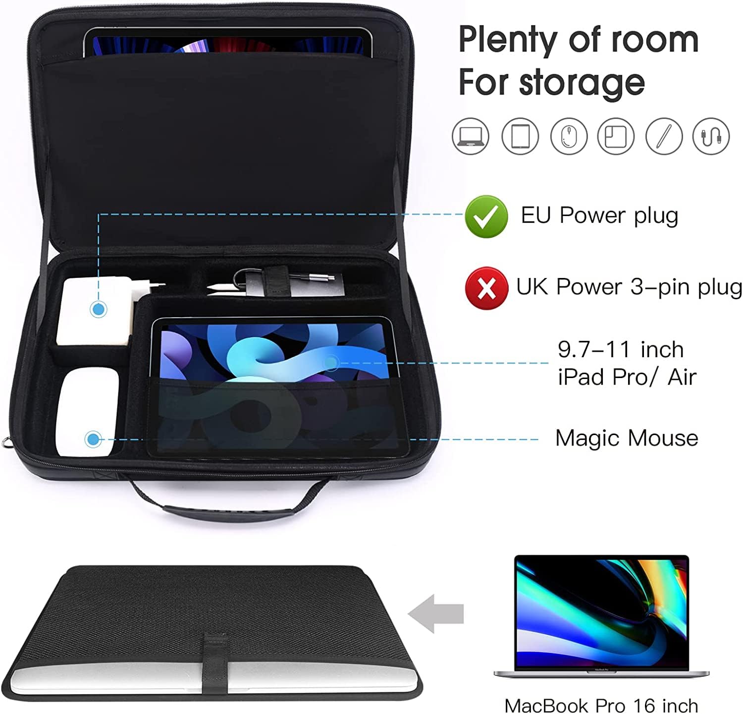 Smatree MacBook Pro de 16 Pulgadas 2023 Funda para portátil, Carcasa rígida Compatible con MacBook Pro de 16 Pulgadas 2023 2021 2019/15,4 Pulgadas/Samsung Galaxy Book2 Pro 15,6 Funda para portátil