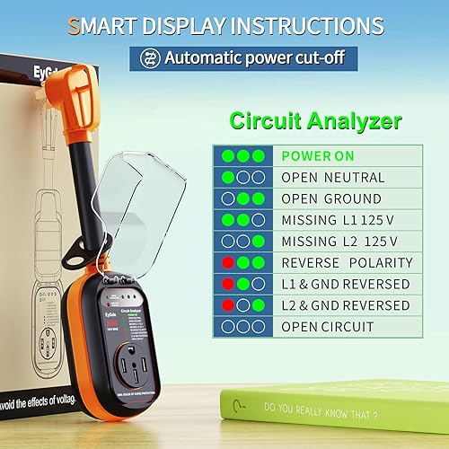 Miniatura 9 de EyGde Protector contra sobretensiones para autocaravana de 50 amperios impermeable, analizador de 50 A, protección de voltaje para caravana,