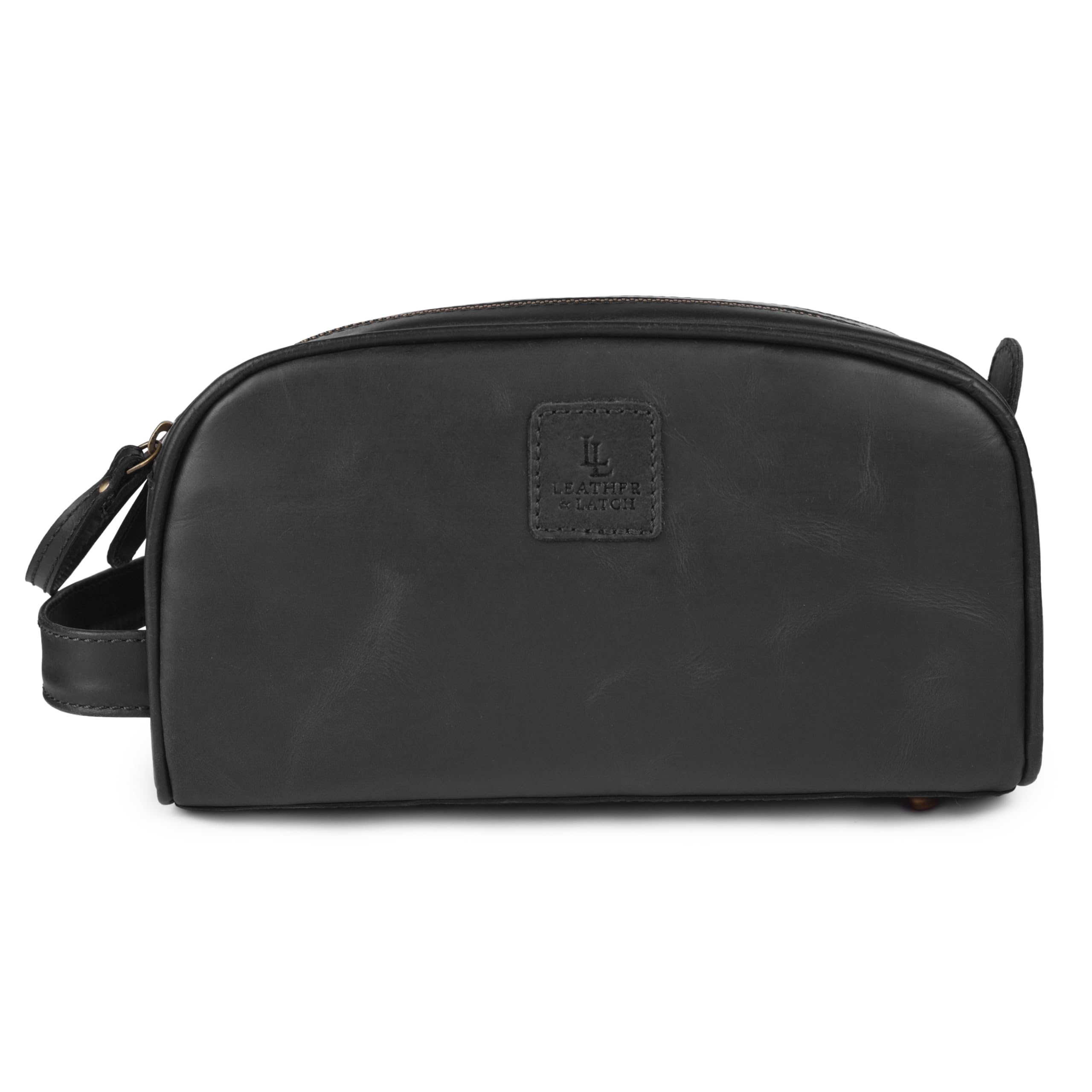 Rasavi Trousse de toilette de voyage en cuir véritable, fabriquée à la main, trousse de toilette vintage résistante à l'eau, grand organisateur de rasage et de salle de bain, cadeau pour homme et