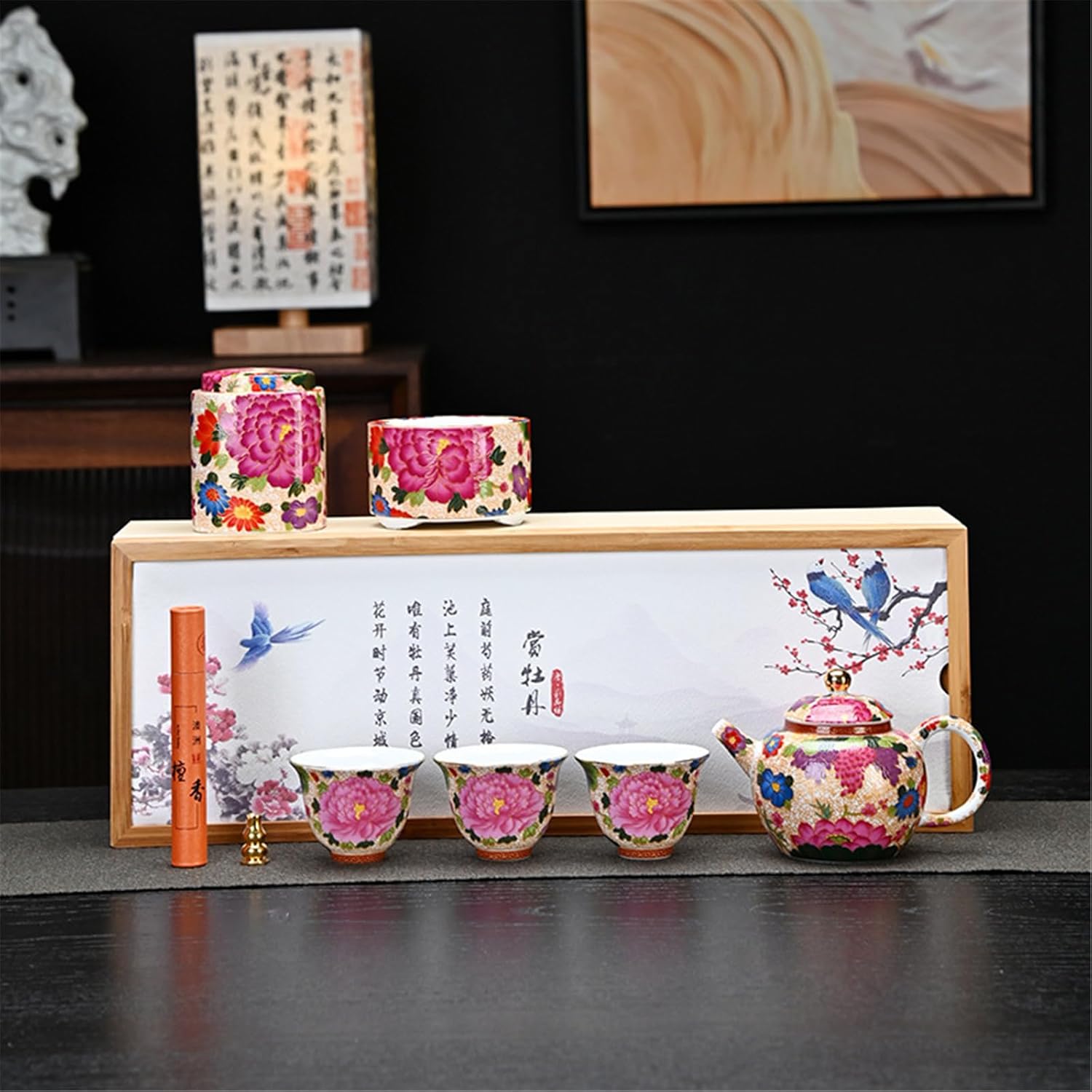 Ge Kiln Tea Set - Side-Handle Pot Grand Opening Option-set2