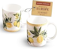 Vista 26 de Maison d' Hermine Taza de café con asas, tazas de porcelana fina de hueso, paquete de una taza de té para bebidas calientes, capuchino latte