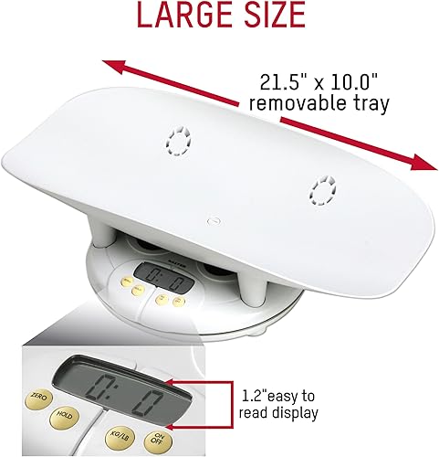 Miniatura 3 de Báscula para bebés, niños pequeños, lecturas perfectas para comidas antes y después y padres y criadores, función 3 en 1, diseñada para bebés, niños