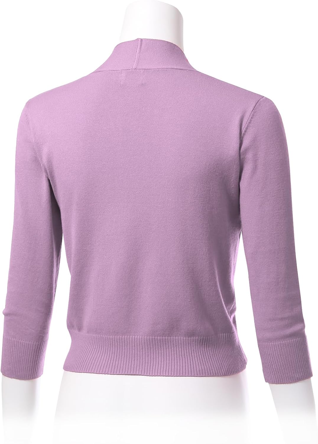 Allsense Women's 3/4 Sleeve Cropped Bolero Shrug Cardigan
