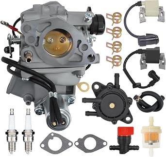 GX610 Carburetor Fit for Honda GX620 GX610 18Hp 20Hp V-Twin Horizontal Engine Carb Replace 16100-ZJ0-871 16100-ZJ0-872 16100-ZJ1-872 16100-ZJ1-872 with Left and Right Ignition Coils