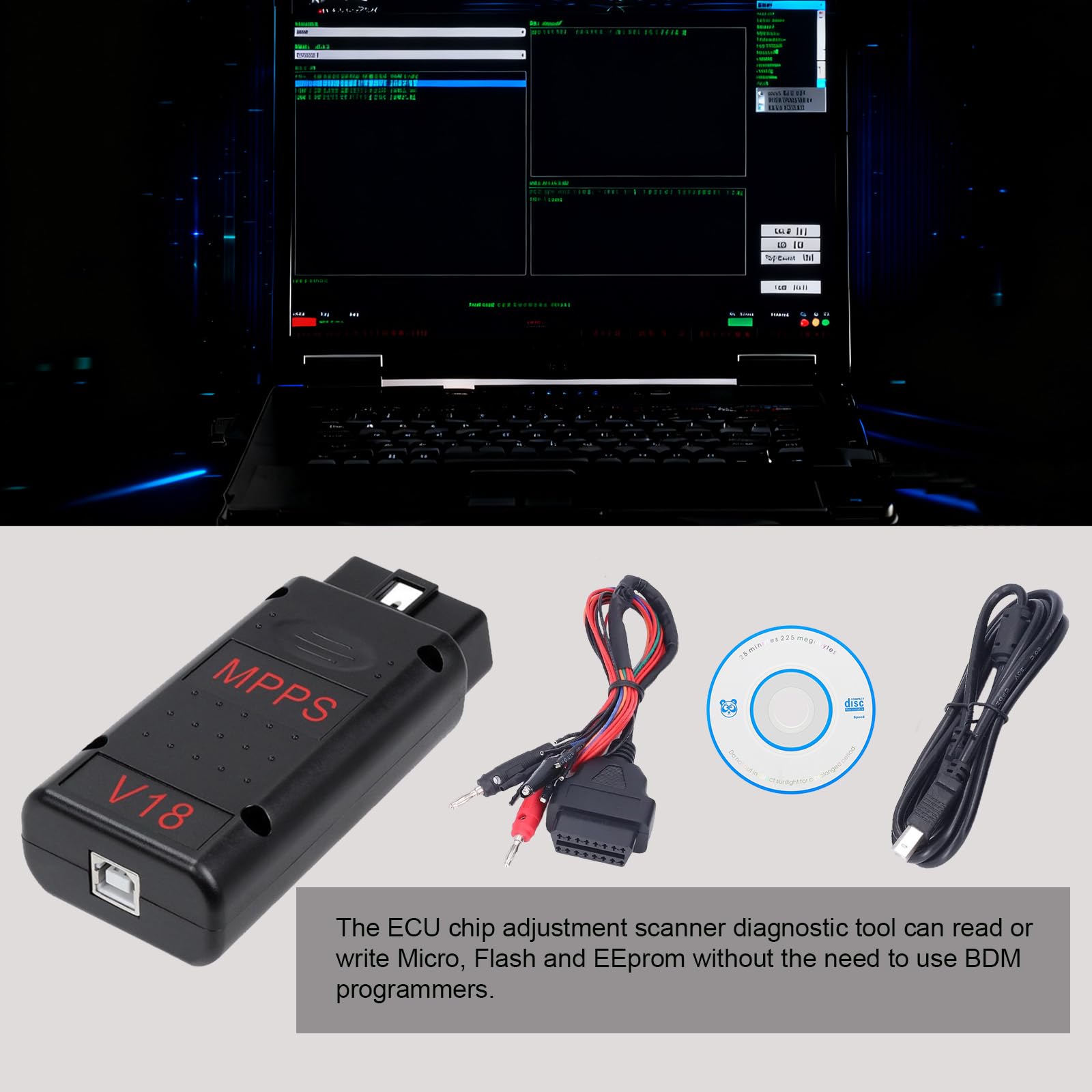Mpps V18, Tuner ECU, Strumento di Diagnosi Auto, Scanner di Tuning ECU P Tuning per Auto Strumento di Diagnosi di Ricambio