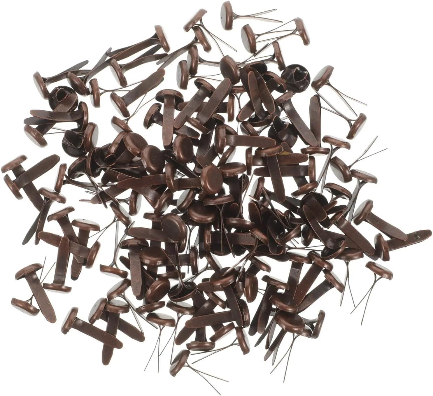 200Pcs Round Metal Brads Brass Plated Paper Fasteners Crafts