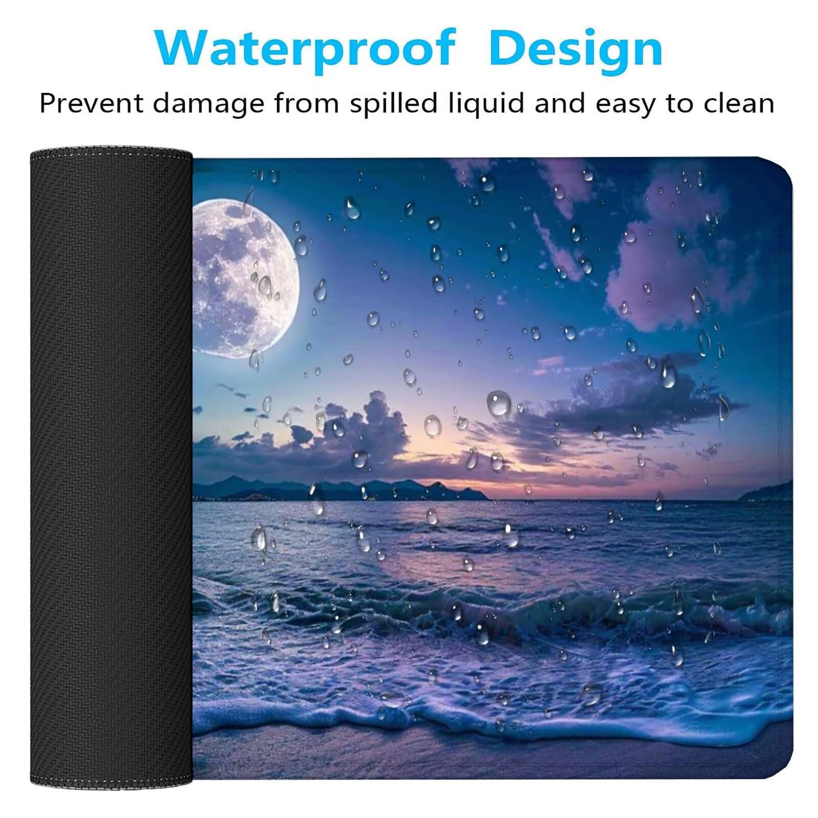 Podkładka pod mysz plaża duża mata na biurko gracz krajobraz podkładka pod mysz XXL 1600 x 800 x 3 mm niestandardowa podkładka pod mysz, ochraniacz na biurko matowe akcesoria biurowe, do domu