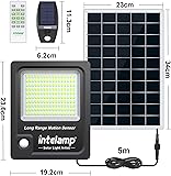 intelamp Projecteur Solaire Exterieur 3000LM 170LED avec Télécommande, 12000mAh Lampe Solaire Extérieur Détecteur de Mouvement, IP65 Étanche Éclairage Solaire（5m Câble） pour Jardin,Garage - 4