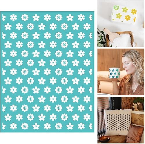 Vista 34 de 2 plantillas a cuadros de búfalo reutilizables, serigrafía autoadhesiva, impresión de 8.5 x 11 pulgadas, para pintar azulejos de pared de madera