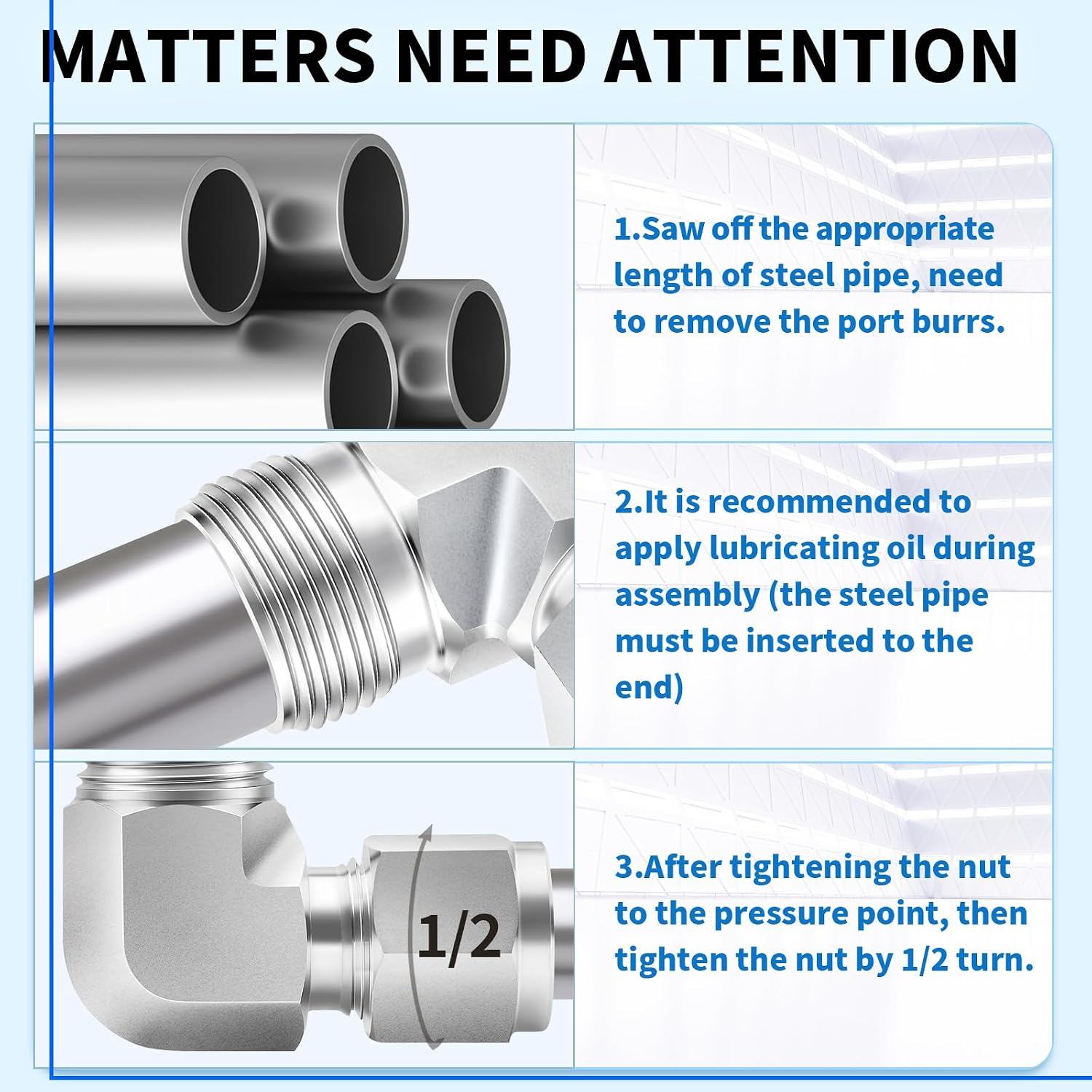 ChillWaves 304 Stainless Steel Compression Tube Fitting, 3/4" OD x 1" NPT Male 90 Degree Elbow Compression Union Connector(1-PACK)
