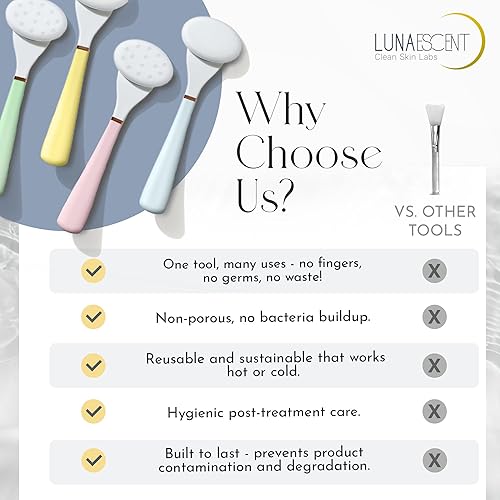 Miniatura 6 de Aplicador de cuidado de la piel sin contacto y masajeador con espátula (4 piezas) - Higiénico  Multiuso  Herramienta de cuidado de la piel  Para