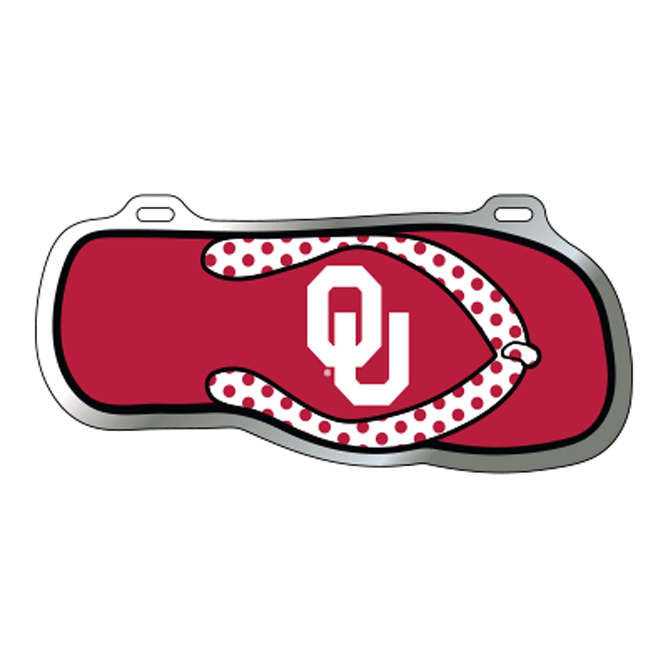 Oklahoma Sooners Flip Flop Acrylic License Plate