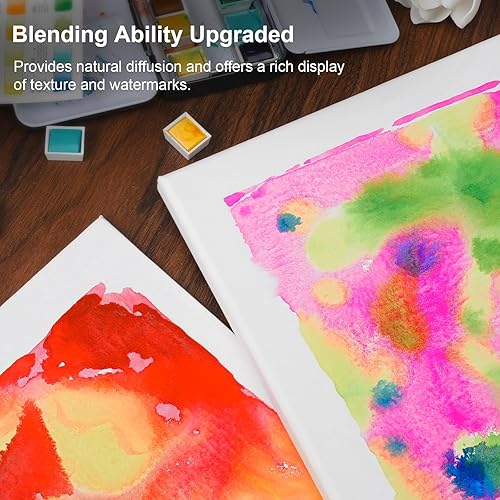 Miniatura 3 de PHOENIX Tableros de lienzo de acuarela para pintar, 4 x 6 pulgadas, 6 unidades, paneles de lienzo pequeños 100% algodón, 8 onzas9.17 oz, lienzos