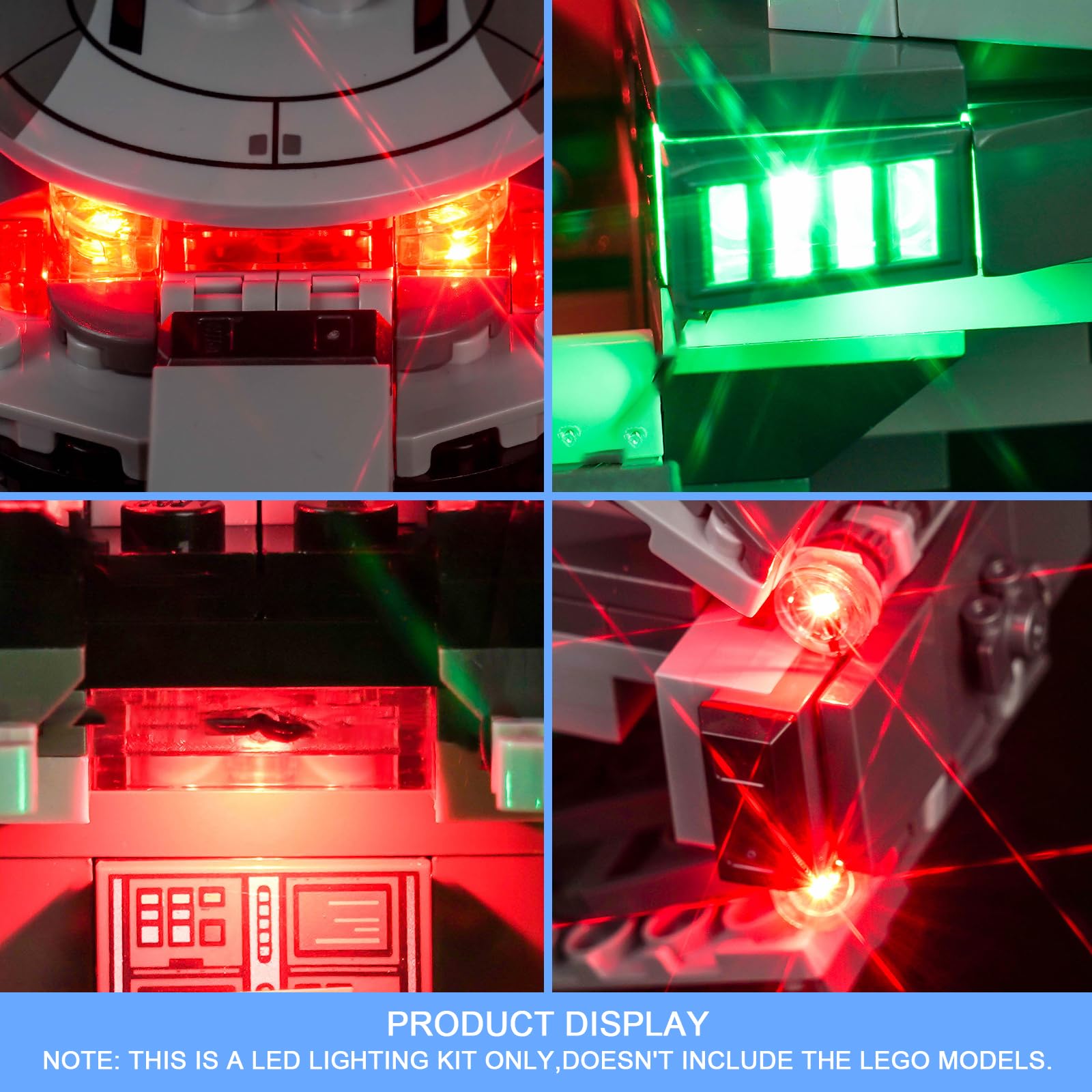 Light Kit for Lego Darth Maul's Sith Infiltrator, Lighting Set for Lego 75383 Darth Maul's Sith Infiltrator Set - Image 4